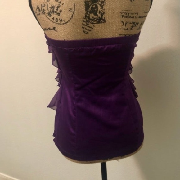 Purple Ruffle Strapless Top - Picture 4 of 5